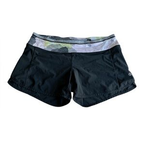 lululemon athletica Black and Gray Women's Athletic Shorts
